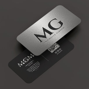 Marknadsföring Professionell Elegant Silver Black Visitkort