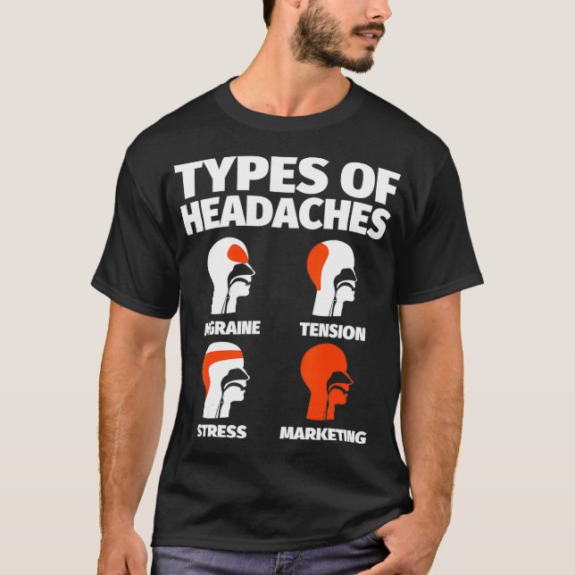 Marknadsföring Roliga meningar Headache Meme T Shirt (Framsida)