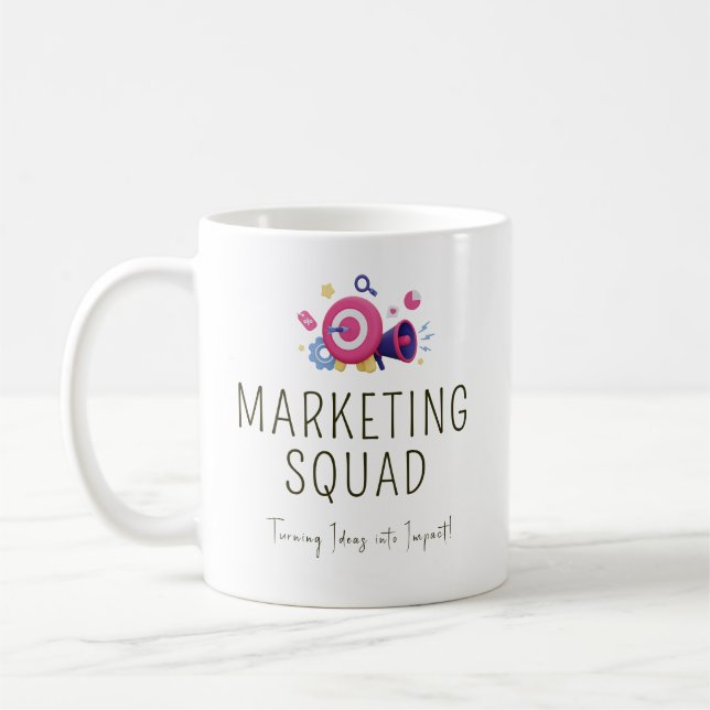 Marknadsföring Squad - Personlig Team Kaffemugg (Vänster)