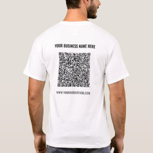 Marknadsföring T-Shirt Your QR Code Info Namn-webb
