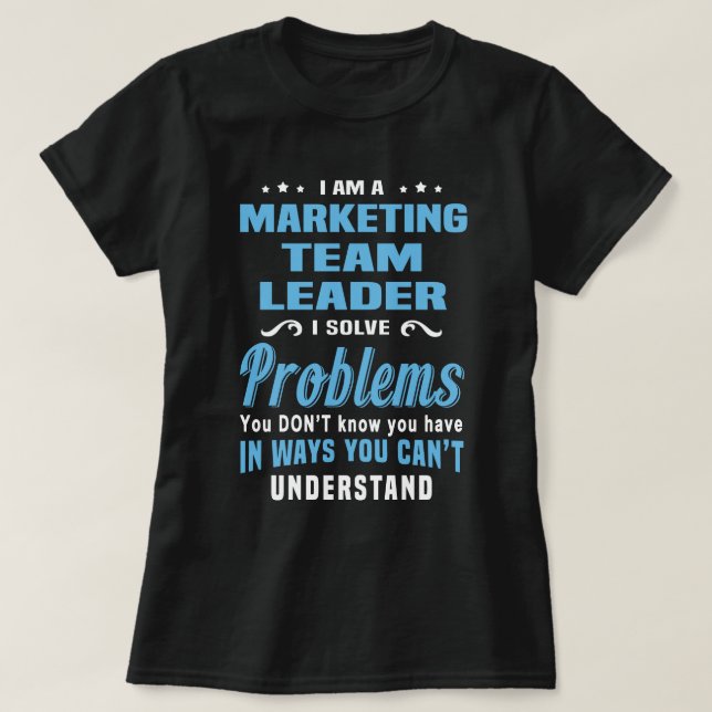 Marknadsföring Team Leader T Shirt (Design framsida)