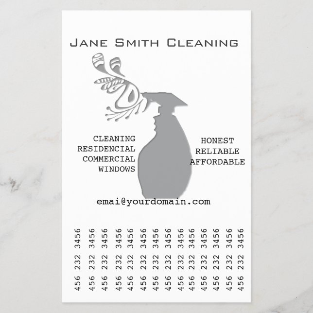 Marknadsföring Tear Trendig Modern Spray Flaska Flygblad (Baksidan)