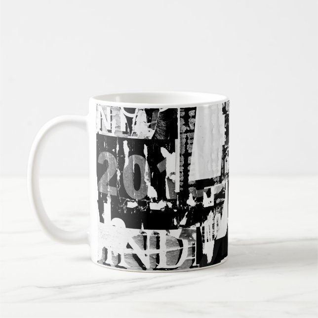 Marknadsföringen poster kollage backgrou kaffemugg (Vänster)