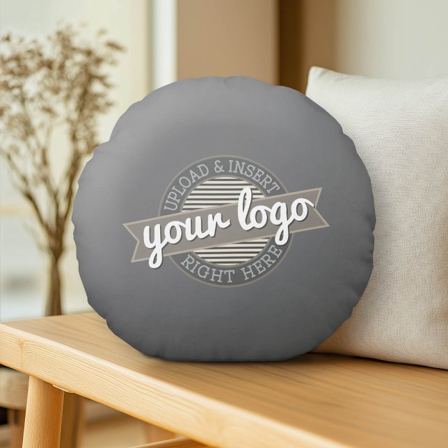 Marknadsföringsartiklar med Logotyp Rund Kudde (Custom Logo Pillow)