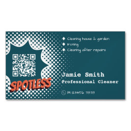 Marknadsföringsblått Städning i hemmet Magnetiska Visitkort