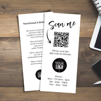 Marknadsföringsbroschyr Logo Enkel QR-kod Reklamkort