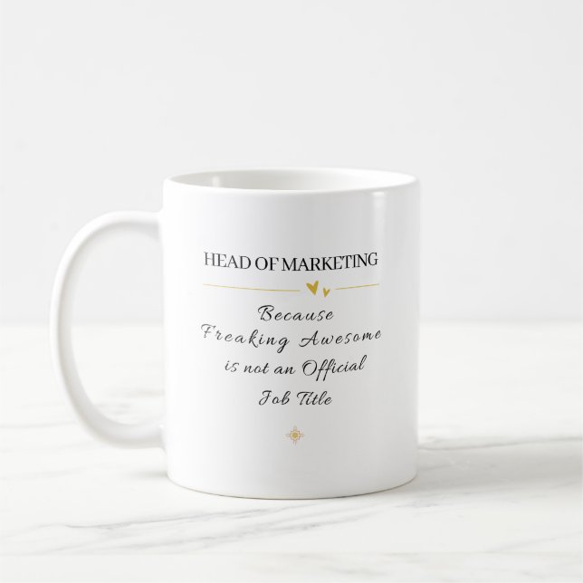 Marknadsföringschef Citat Kaffemugg (Vänster)