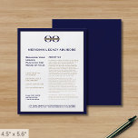Marknadsföringsflyg med Logotyp<br><div class="desc">En enkel affärsflygmall för marinblått och guld i ett modernt minimalistiskt stil som lätt kan uppdateras med företagets logotyp,  kontaktuppgifter och anpassningsbarnas flygblad. Perfekt för marknadsföring produkter,  tjänster,  säljfrämjande åtgärder,  evenemangspriser med mera. Perfekt för professioneller inom näringslivet tittar till att öka deras varumärkesnärvaro.</div>