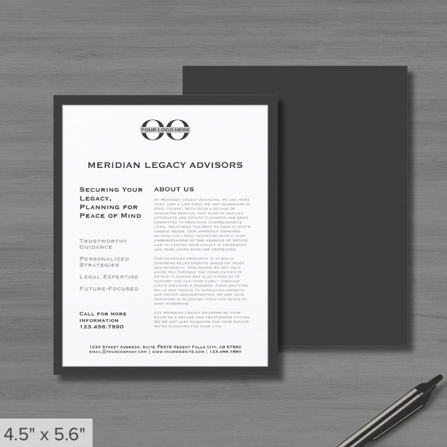 Marknadsföringsflyg med Logotyp av Anpassningsbar Flygblad (Skapare uppladdad)