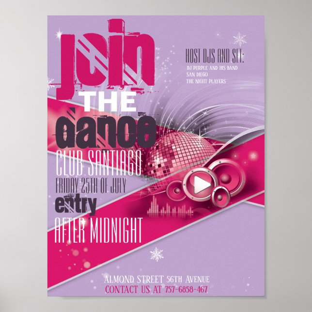 Marknadsföringsflyg och Klubb Poster (Framsidan)