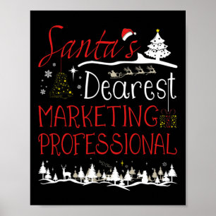 Marknadsföringsproffs Xmas Job Cute Jul Poster