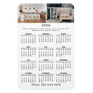 Marknadsföringsprogram 2 - foto 2026 - kalender magnet