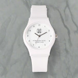 Marknadsföringsskyddad Logotyp och textvit Armbandsur<br><div class="desc">Visa ditt varumärke med vår Promotional White Watch,  anpassad med din logotyp och din text. Den här eleganta och sofistikerade tidsramen ger en snyggt för att behålla ditt varumärke synligt,  skapar det till ett idealiskt val för företagspresenter,  evenemang eller reklamerbjudanden.</div>