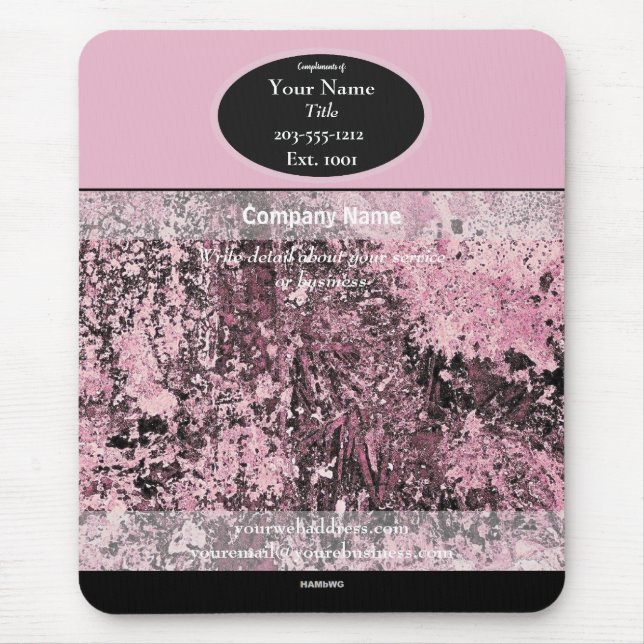 Marknadsföringsstöd för Mousepad Rosa HAMbyWG Mous Musmatta (Framsidan)