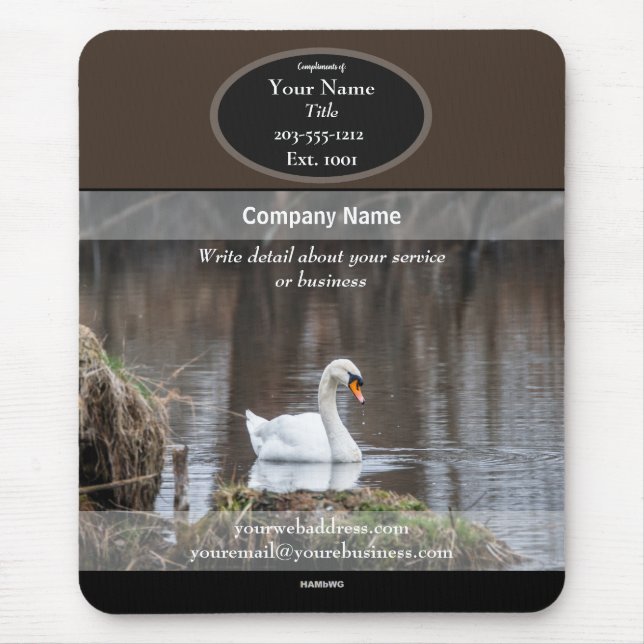 Marknadsföringsstöd för Mousepad Svan HAMbyWG Mous Musmatta (Framsidan)