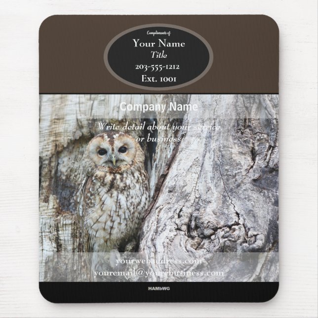 Marknadsföringsstöd för Mousepad Uggla HAMbyWG Mou Musmatta (Framsidan)