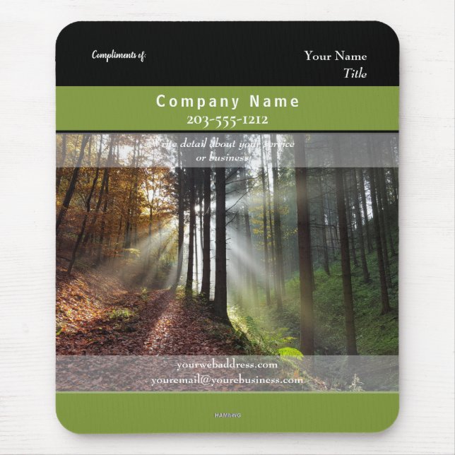 Marknadsföringstema för Mousepad Woodsy - HAMbyWG Musmatta (Framsidan)