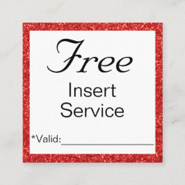 Marknadsföringstjänst eller rabattkort fyrkantigt visitkort