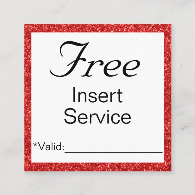 Marknadsföringstjänst eller rabattkort fyrkantigt visitkort (Framsida)