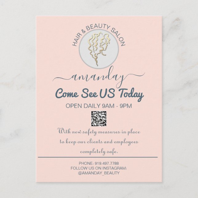 Marknadsföringsverktyget ska vara Säker Logotyp Ha Meddelande Vykort (Framsida)