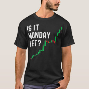 Marknadshandeln i lagrar är måndag och dag ännu t shirt