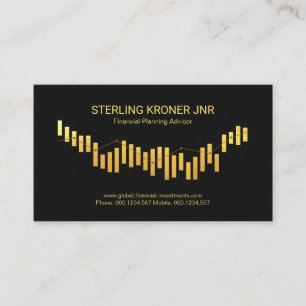 marknadsindex för guld Lagrar, grafik, finans Visitkort