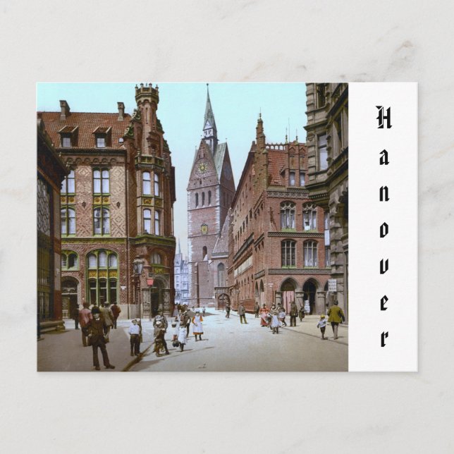Marknadskyrkan i Hannover, tyska imperiet (c. 1900 Vykort (Framsida)