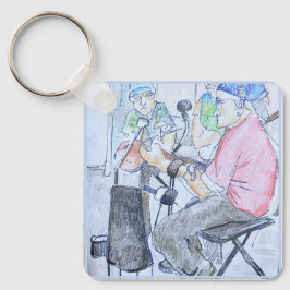 Marknadsmusiker från lantbrukare nyckelring