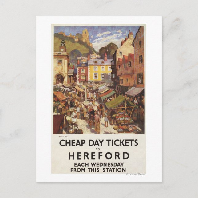 Marknadsscenjärnvägen Poster Vykort (Framsida)