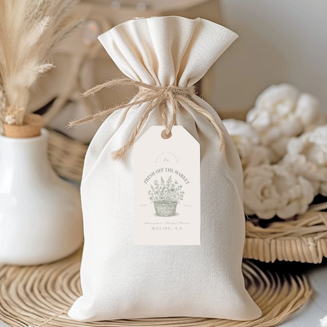 Marknadsstödsprogram för vintage Blommigt Presentetikett (Skapare uppladdad)