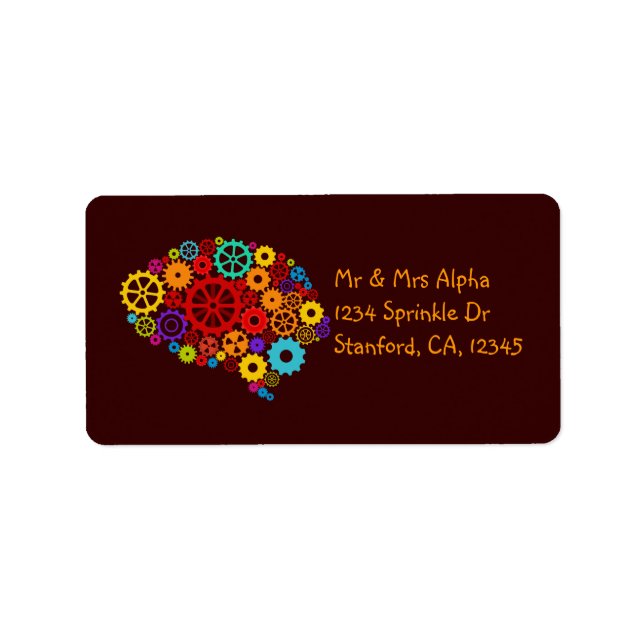 Märkning av hjärnväxlar adressetikett (Framsidan)