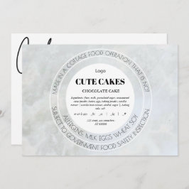 Märkning av livsmedel QR- kod och kummelkort Inbjudningar