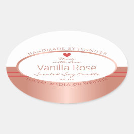 Märkning av luxuriga produktförpackningar Ro Guld Ovalt Klistermärke