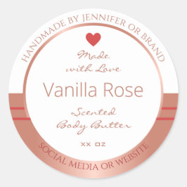 Märkning av luxuriga produktförpackningar Ro Guld Runt Klistermärke