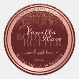 Märkning av lyxburgunys produktförpackningar Ro Gu Runt Klistermärke