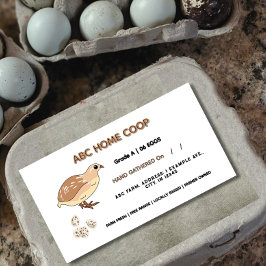 Märkning av Quail Egg Carton med hjälp av livsmede Fraktsedel