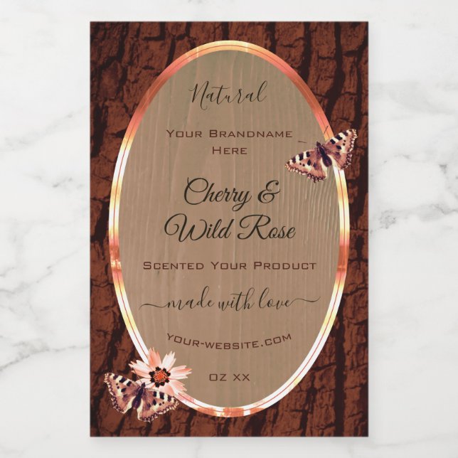 Märkning av träkorn och Träd Bark Mat Etikett (Singel etikett)