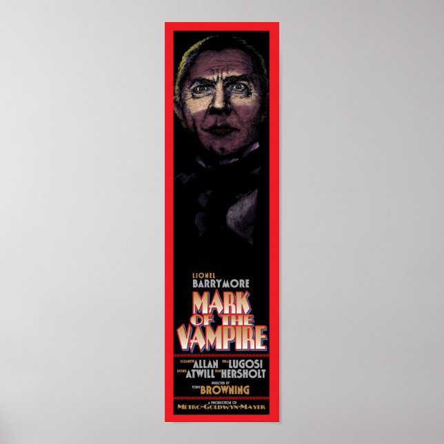 MÄRKNING AV VAMPIRE - KLASSISK FILMOVIE POSTER (Framsidan)