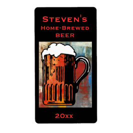 Märkning för Beer Mugg Home-Brew Fraktsedel