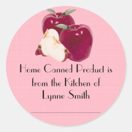 Märkning för hemkanning - med äpple runt klistermärke