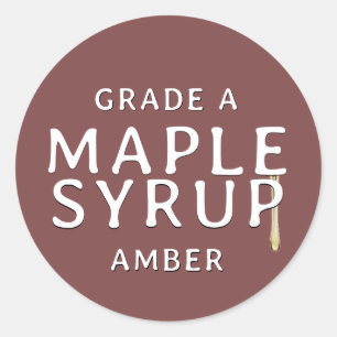 Märkning för KLASSIFICERING AV MAPLE SYRUP Runt Klistermärke