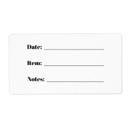 Märkning för konservering och livsmedelslagring fraktsedel