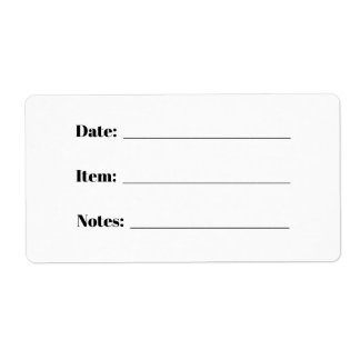 Märkning för konservering och livsmedelslagring fraktsedel