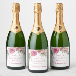 Märkning för mousserande Vin i Quinceanera Ro Guld