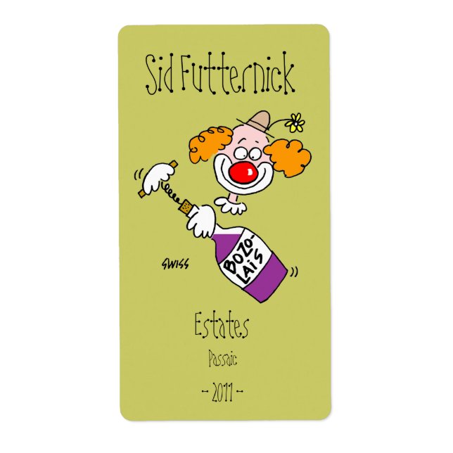 Märkning för Personlig Vin Fraktsedel (Framsidan)