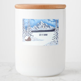  märkning för vinterlivsmedelsbehållare mat etiketter