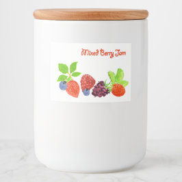 Märkning med blandade berry Sylt Canning Mat Etiketter