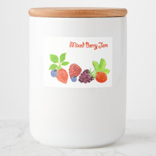 Märkning med blandade berry Sylt Canning Mat Etiketter