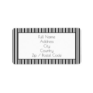 Märkning med etiketter för svartvit Rand-Adress Adressetikett