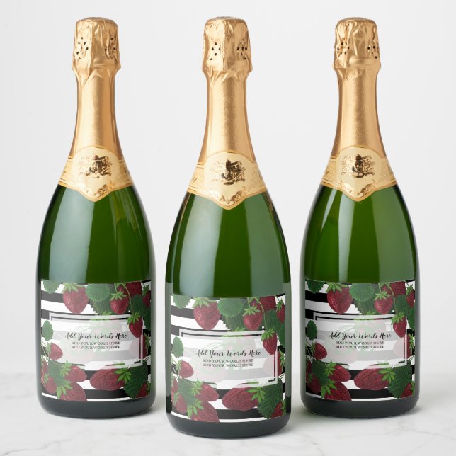 Märkning med jordgubbsvin Mat och dryck (Flaskor)